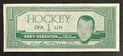 Andy Hebenton Hockey Cards 1962 Topps Hockey Bucks Prices
