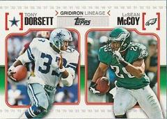 Tony Dorsett, LeSean McCoy Football Cards 2010 Topps Gridiron Lineage Prices