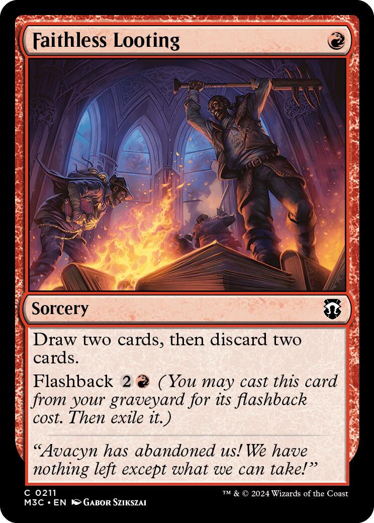 Faithless Looting [Foil] #211 Magic Modern Horizons 3 Commander