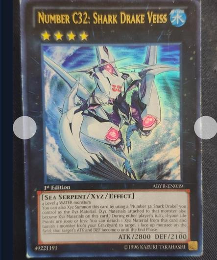 Number C32: Shark Drake Veiss [Ghost Rare 1st Edition] ABYR-EN039 photo