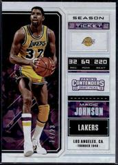 Magic Johnson [Yellow Jersey Cracked Ice] #43 Basketball Cards 2018 Panini Contenders Draft Picks Prices