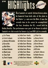Rear | Ken Caminiti Baseball Cards 1997 Upper Deck