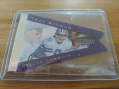 Troy Aikman [Purple] Football Cards 1998 Playoff Contenders Pennants Prices