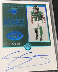 Ahmad 'Sauce' Gardner [Sapphire] #RNS-AG Football Cards 2022 Panini Encased Rookie Notable Signatures Prices