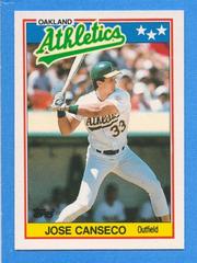 Jose Canseco #10 Baseball Cards 1988 Topps U.K. Mini Prices
