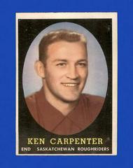 Ken Carpenter Football Cards 1958 Topps CFL Prices