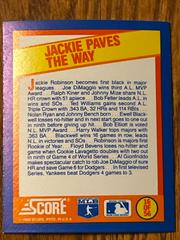 Jackie Paves The Way #16 Baseball Cards 1989 Score Magic Motion Trivia A Year to Remember Prices