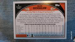 Back  | Alex Hinshaw Baseball Cards 2009 Topps