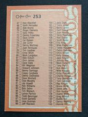 Back Of Card | Checklist 1-132 Baseball Cards 1988 O Pee Chee
