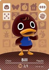 Bill #033 [Animal Crossing Series 1] Amiibo Cards Prices