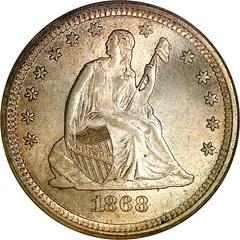 1868 [PROOF] Coins Seated Liberty Quarter Prices