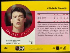 Back | Theoren Fleury Hockey Cards 1990 Pro Set
