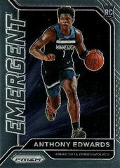 Anthony Edwards #3 Basketball Cards 2020 Panini Prizm Emergent Prices