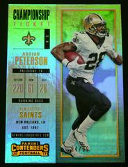 Adrian Peterson [Championship Ticket] #8 Football Cards 2017 Panini Contenders Prices