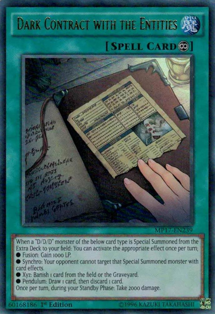 Dark Contract with the Entities MP17-EN239 YuGiOh 2017 Mega-Tin Mega Pack