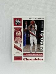 Damian Lillard [Red] #3 Basketball Cards 2020 Panini Chronicles Prices
