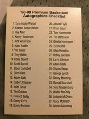 Autographics Checklist Basketball Cards 1998 Skybox Premium Autographics Prices