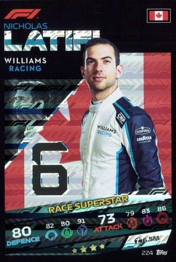 Nicholas Latifi | Ungraded | 2021 Topps Turbo Attax Formula 1