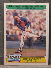 Rick Sutcliffe #43 Baseball Cards 1985 Drake's Prices