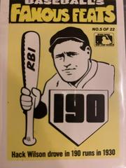 Orioles/Hack Wilson Baseball Cards 1986 Fleer Baseball's Famous Feats Prices