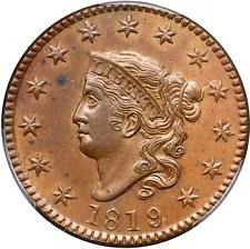 1819/8 Coins Coronet Head Penny Prices