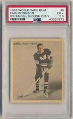 Earl Robinson [English Only] Hockey Cards 1933 World Wide Gum Ice Kings Prices