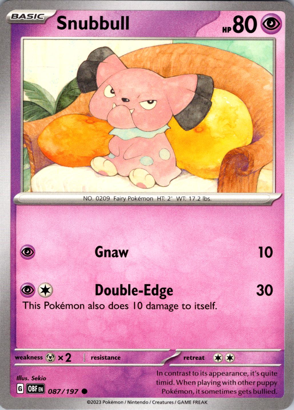 Snubbull 87 Prices Pokemon Obsidian Flames Pokemon Cards 5194