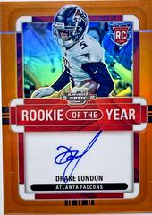 Drake London [Rookie of the Year Autograph Orange] #ROY-DL Football Cards 2022 Panini Contenders Optic Rookie of the Year Prices