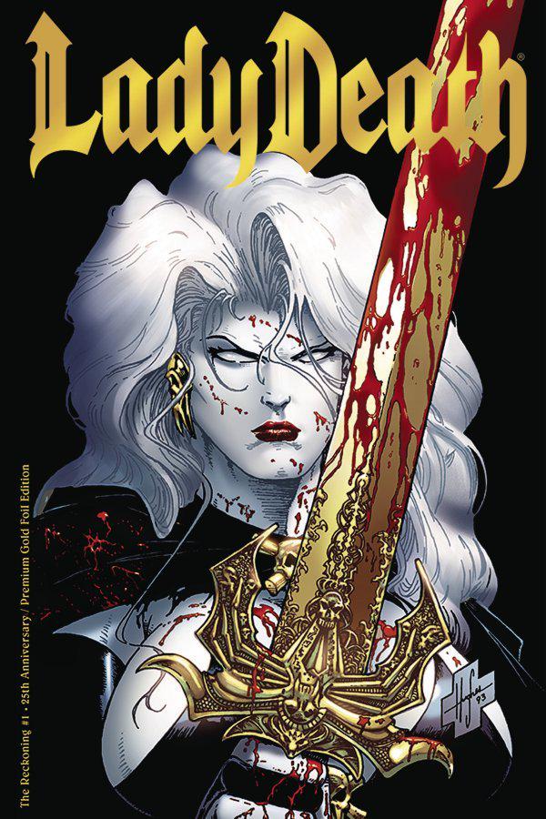 Lady Death: The Reckoning 25th Anniversary Edition [Gold Foil] #1 (2019) Comic Books Lady Death: The Reckoning