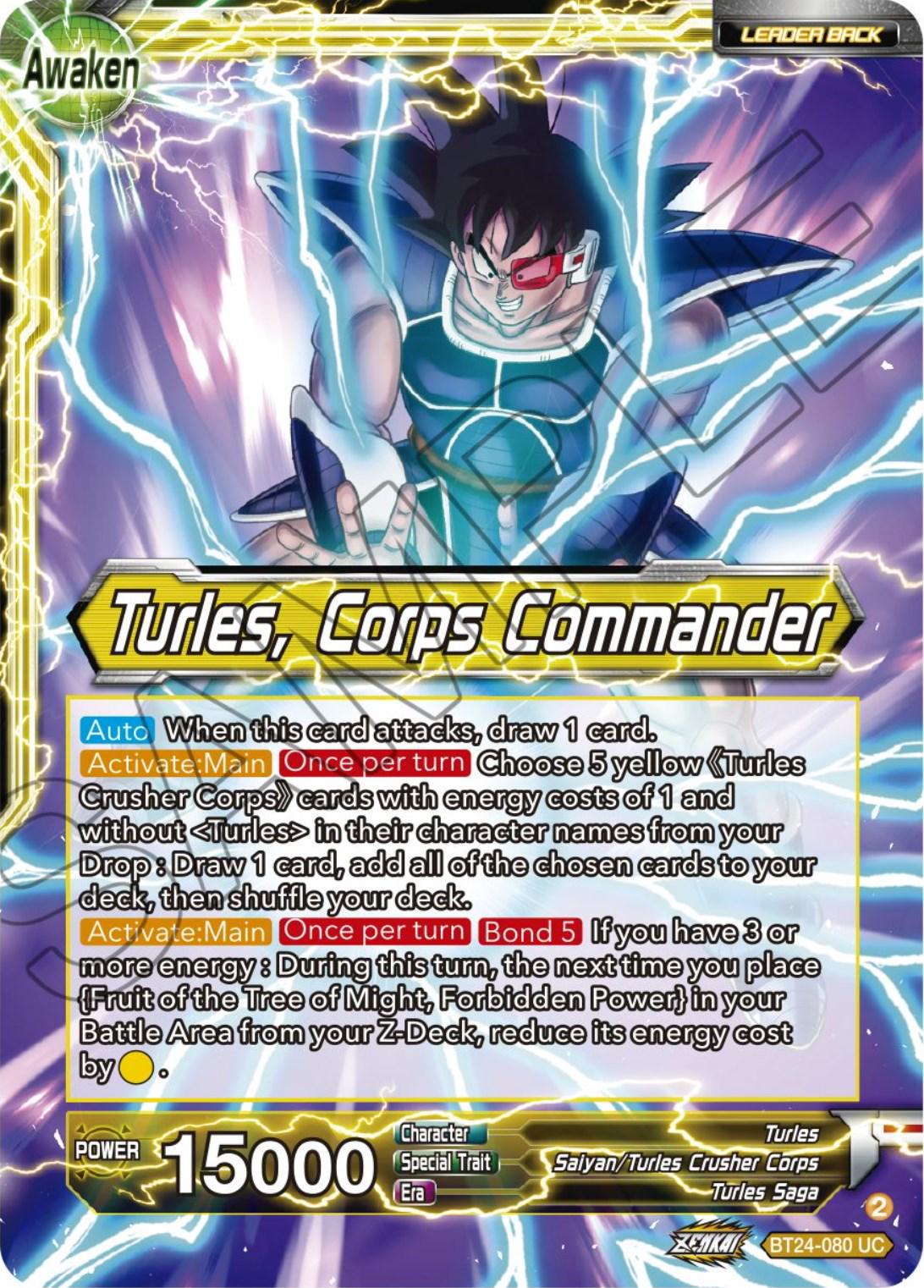 Turles // Turles, Corps Commander BT24-080 Dragon Ball Super Beyond Generations