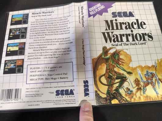 Jeu SEGA Master System - Miracle Warriors (Manuel Uniquement) - Très Bon état