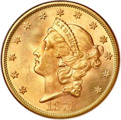 1871 Coins Liberty Head Gold Double Eagle Prices