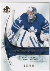 James Reimer Hockey Cards 2009 SP Authentic Prices