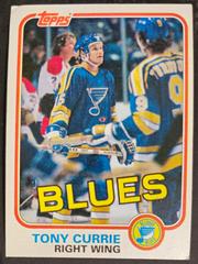 Front | Tony Currie [West] Hockey Cards 1981 Topps
