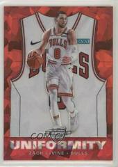 Zach LaVine [Red Cracked Ice] #10 Basketball Cards 2019 Panini Contenders Optic Uniformity Prices