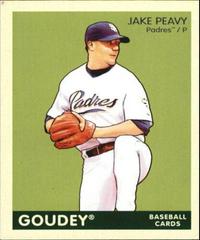 Jake Peavy [Mini Black Back] #165 Baseball Cards 2009 Upper Deck Goudey Prices