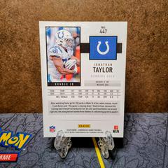 'Back Of Card' | Jonathan Taylor [Silver Prizm] Football Cards 2020 Panini Chronicles Score Update Rookies