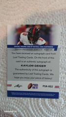 Back  | Kaylon Geiger Football Cards 2022 Leaf Draft Autographs