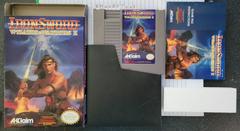 Box, Cartridge, Manual, Sleeve, And Styrofoam  | Iron Sword Wizards and Warriors II NES