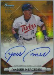 Yasser Mercedes [Gold] #PA-YM Baseball Cards 2023 Bowman Sterling Prospect Autograph Prices