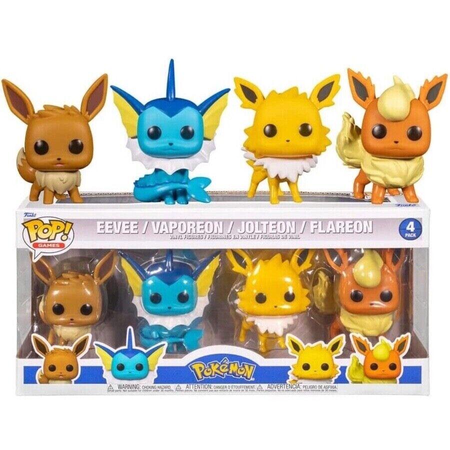 Eevee, Vaporeon, Jolteon, Flareon Funko POP Games