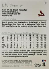Rear | J.D. Drew Baseball Cards 2002 Topps Gallery