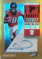 Calvin Ridley [Autograph Gold] #109 Football Cards 2018 Panini Contenders Optic Prices
