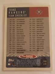 Texas Rangers Team Check List #TTC30 | Randy Johnson [Diamondbacks Checklist] Baseball Cards 2002 Topps Total Team Checklists