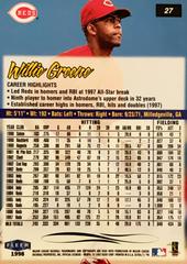Rear | Willie Greene Baseball Cards 1998 Ultra