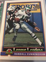 Randall Cunningham [ League Leaders] Football Cards 1991 Bowman Prices