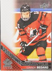 Connor Bedard #PM-12 Hockey Cards 2022 Upper Deck Team Canada Juniors Prospectus Momentous Prices