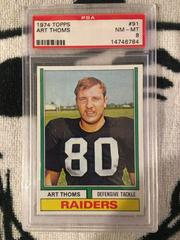 Art Thoms #91 Football Cards 1974 Topps Prices