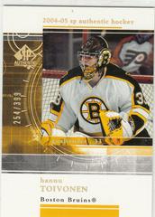 Hannu Toivonen Hockey Cards 2004 SP Authentic Rookie Redemption Prices
