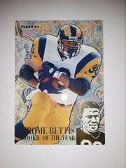1994 Fleer Rookie Of The Year | JEROME BETTIS Football Cards 1994 Fleer Jerome Bettis Rookie of the Year